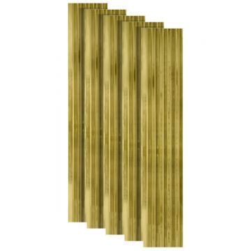 Set 5 panouri decorative, riflaj, polimer rigid, Naimeed D5498, 270x12x1cm, Auriu