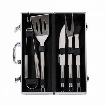 Set accesorii 5 piese gratar cu diplomat de aluminiu / 844