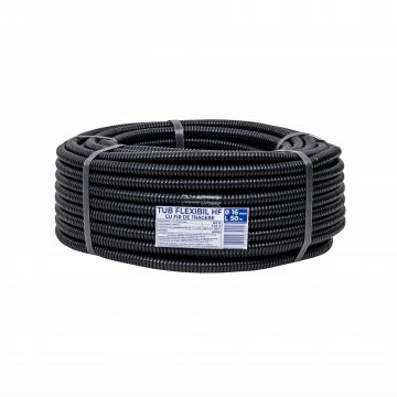 Tub flexibil, copex, din PVC cu fir de tragere, diametru 16mm, lungime 50m / EXT 10807