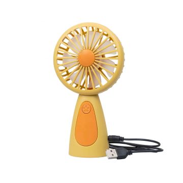 Ventilator de mana, alimentare USB, 3.7w, galben / ZTS 8240