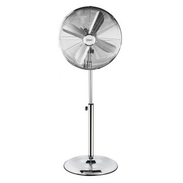 Ventilator inox cu picior, putere 50 W, cu 3 trepte de viteza, oscilatie automata, debit 6000mc/h, maner pentru transport facil, 4 pozitii de ajustare