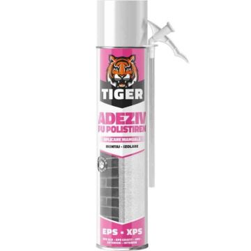 Adeziv poliuretanic manual Tiger pentru polistiren, 650 ml / DPU172112390