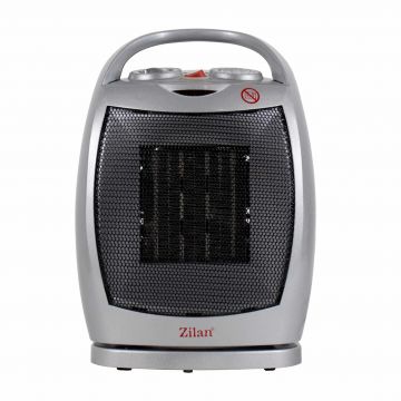 Aeroterma Ceramica, Putere 1500W, 2 trepte de reglare temperatura+aer rece, Termostat reglabil, Sistem siguranta impotriva rasturnarii / ZLN 6188