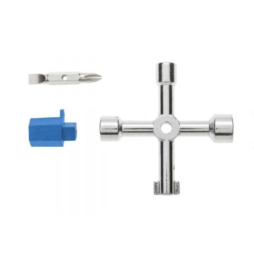 Cheie universala pentru tablouri electrice, cu 6 capete, 76mm HOGERT / HT1W760