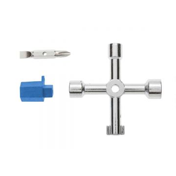 Cheie universala pentru tablouri electrice, cu 6 capete, 76mm HOGERT / HT1W760