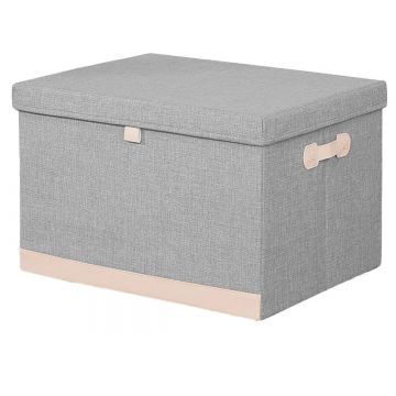 Cutie Depozitare Multifunctionala, Naimeed D7659, pliabilă, cu capac, dimenisuni 45x35x24.5cm, Gri