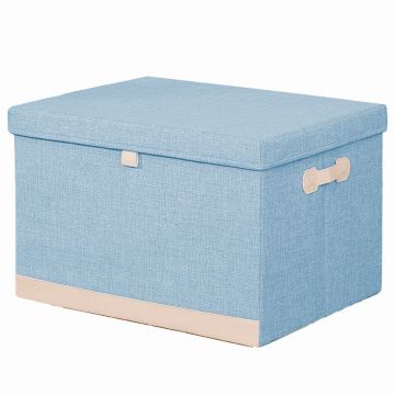 Cutie Depozitare Multifunctionala, Naimeed D7668, pliabilă, cu capac, dimenisuni 40x30x24.5cm, Albastru deschis