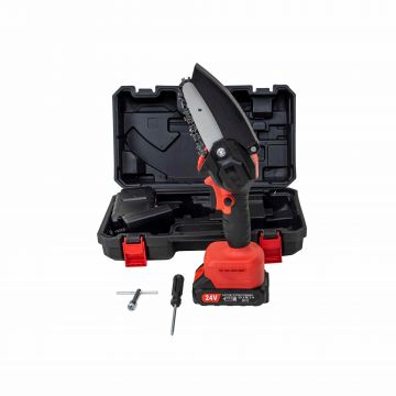 Mini fierastrau electric cu 2 acumulatori 24V, lant 4