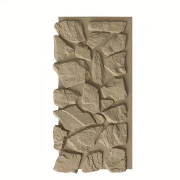Panou decorativ 3D, efect piatră naturală, ultraușor, Naimeed D600, pentru interior și exterior, 120x60x6cm, Bej