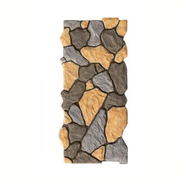 Panou decorativ 3D, efect piatră naturală, ultraușor, Naimeed D7572, pentru interior și exterior, 121x58x4cm, Multicolor