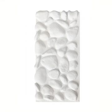 Panou decorativ 3D, efect piatră naturală, ultraușor, Naimeed D7576, pentru interior și exterior, 120x60x5.7cm, Alb