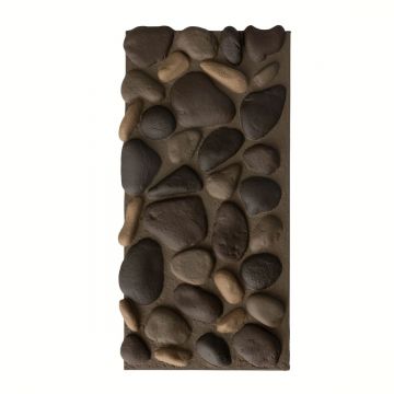 Panou decorativ 3D, efect piatră naturală, ultraușor, Naimeed D7580, pentru interior și exterior, 120x60x5.7cm, Maro ciocolatiu