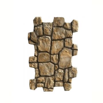 Panou decorativ 3D, efect piatră naturală, ultraușor, Naimeed D7583, pentru interior și exterior, 117x78x3cm, Maro natural