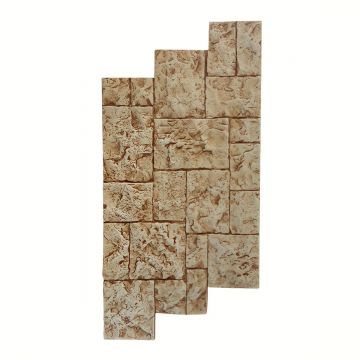 Panou decorativ 3D, efect piatră naturală, ultraușor, Naimeed D7592, pentru interior și exterior, 120x60x3cm, Crem nisipiu