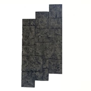 Panou decorativ 3D, efect piatră naturală, ultraușor, Naimeed D7594, pentru interior și exterior, 120x60x3cm, Gri antracit