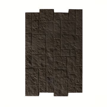 Panou decorativ 3D, efect piatră naturală, ultraușor, Naimeed D7597, pentru interior și exterior, 120x78x3cm, Maro espresso