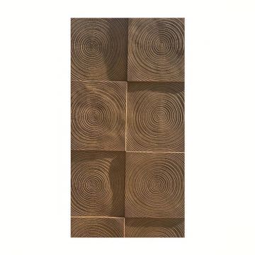 Panou decorativ 3D, imitatie lemn, ultraușor, Naimeed D7589, pentru interior și exterior, 120x60x2cm, Maro