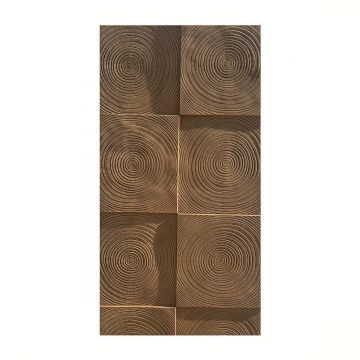 Panou decorativ 3D, imitatie lemn, ultraușor, Naimeed D7589, pentru interior și exterior, 120x60x2cm, Maro
