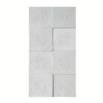 Panou decorativ 3D, imitatie lemn, ultraușor, Naimeed D7591, pentru interior și exterior, 120x60x2cm, Alb