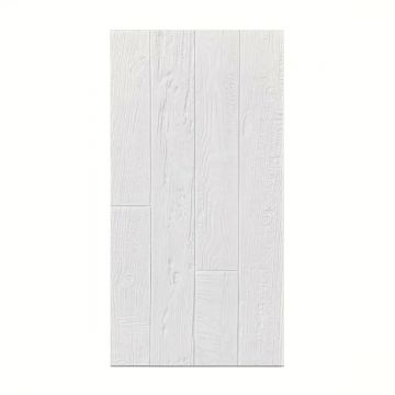 Panou decorativ 3D, imitatie lemn, ultraușor, Naimeed D7602, pentru interior și exterior, 120x60x6cm, Alb
