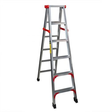 Scara dubla din aluminiu, 2x6 trepte, pliabila, maxim 150kg / ZTS 8190