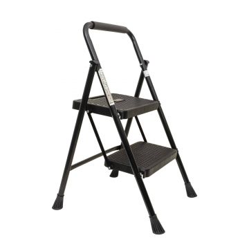 Scara metalica cu 2 trepte late, pliabila negru Z-TOOLS / ZTS 8086