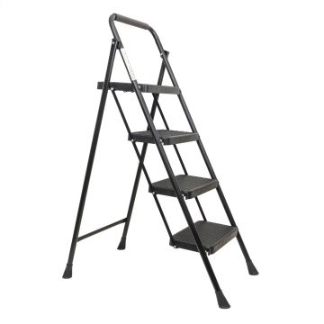 Scara metalica cu 4 trepte late, pliabila negru Z-TOOLS / ZTS 8088