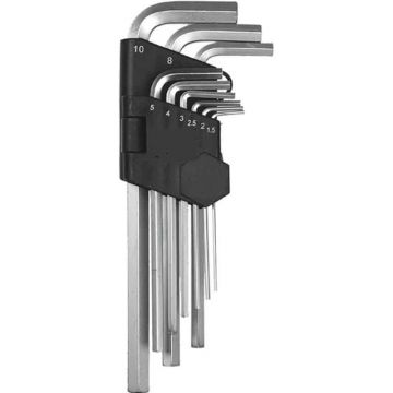 Set 10 imbusuri hexagonale lungi, profesionale Z-TOOLS / ZTS5655