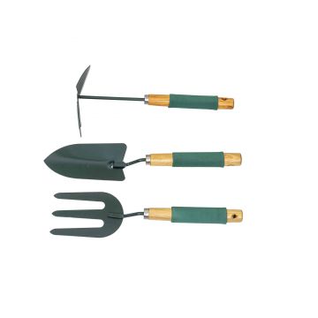 Set 3 ustensile de gradina pentru plantat, maner SOFT verde Z-TOOLS / ZTS 8272