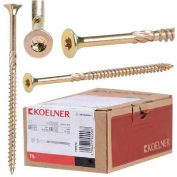 Set 50 suruburi dulgherie pentru lemn, 6x120mm KOELNER / TS-6120