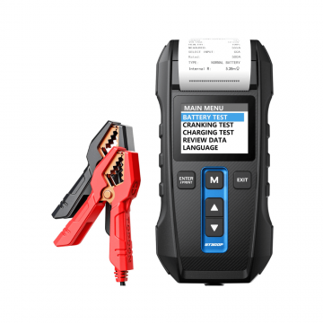 Tester de baterii auto portabil cu imprimanta integrata TOPDON BT300P