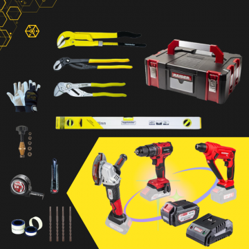 Trusă de Instalator Profesională Raider R20 & Topmaster