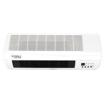 Aeroterma de perete Detoolz, 2KW, 2 trepte de putere, cu afisaj LED si termostat
