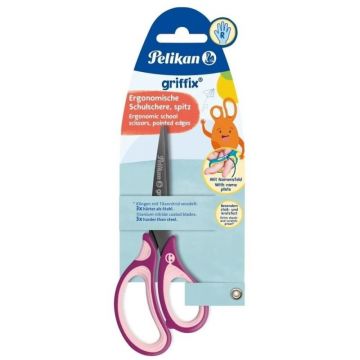 Foarfeca Griffix pentru Dreptaci, 15 cm, Diverse Culori, Blister