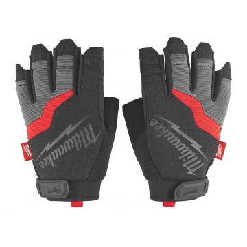 Manusi de protectie fara degete Milwaukee, marime 11/XXL, cusatura intarita, material respirabil, 48229744