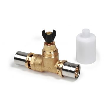 Robinet cu bila Giacomini RM173Y033, pentru teava multistrat 16x2 mm, sistem presare