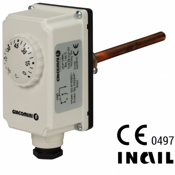 Termostat de imersie Giacomini K373Y021, reglaj 0-90 C, 1 2   NPT-M