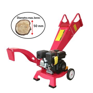 Tocator pentru crengi si vita de vie Micul Fermier, O50mm, motor benzina 7CP pentru rumegus