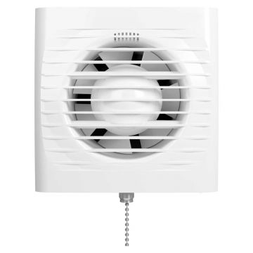 Ventilator baie VentEurope EASY100PS, diametru 100 mm, debit 97 mc h, cu snur, IP24, 14W, silentios, economic, Alb