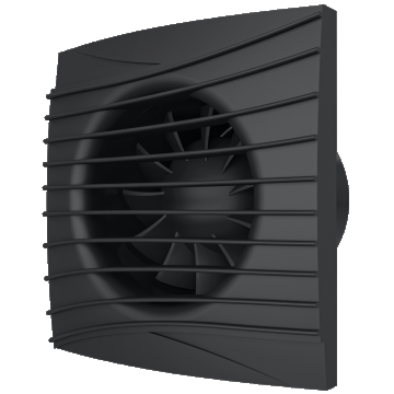 Ventilator baie VentEurope FANCY125BDMB, diametru 125 mm, debit 180 mc h, clapeta anti-retur, temporizator, IP24, silentios, economic, negru mat