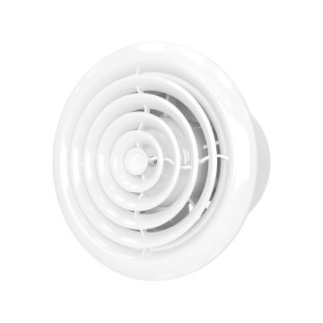 Ventilator de baie VentEurope CIRCLE125, diametru 125 mm, debit 107 m³ h, 18W, IP24, silentios, economic, Alb