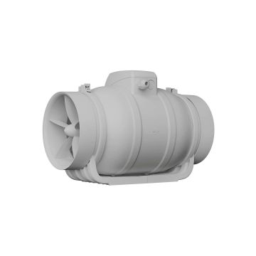 Ventilator de canal VentEurope MONSOON1602SP, diametru 159 mm, debit 570 m³ h, 50W, IP44, 2 viteze, motor cu rulmenti, Gri