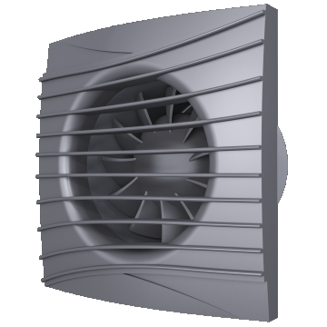 Ventilator de perete VentEurope FANCY100BDDG, patrat, diametru 100 mm, silentios, cu clapeta antiretur, motor pe rulmenti, IP24, gri inchis