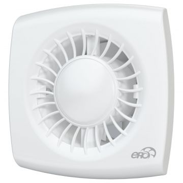 Ventilator de perete VentEurope VALUE100BD, patrat, clapeta antiretur, diametru 100 mm, debit 100 mc h, 14W, IP24, silentios, economic, Alb
