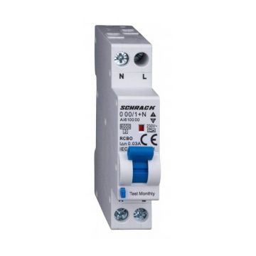 Diferential Tip A, B 16 003A, 1+N, 1 modul, 6kA, SCHRACK AI618516