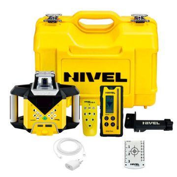 Nivela laser rotativa cu linii Nivel System NL620G DIGITAL, fascicul verde, maxim 600m, acumulator 7,4 V