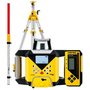 Nivela laser rotativa cu linii Nivel System NL720R DIGITAL SET SJJ32 LS35, fascicul rosu, maxim 700m, acumulator 7,4 V, trepied aluminiu extensibil, stadie telescopica 3,5 m