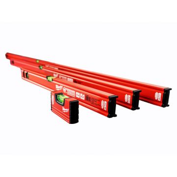 Nivele Slim Milwaukee, rezistente la impact, precizie ridicata, orificiu pentru depozitare, 4 bucati, 4932478898