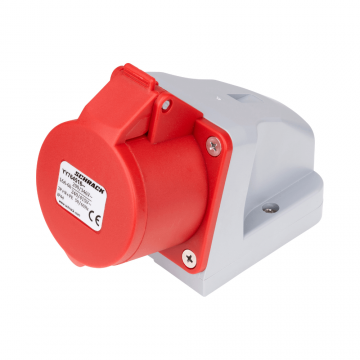 Priza industriala CEE fixa, 5 poli, 16A, 400V, IP44, SCHRACK YY764516