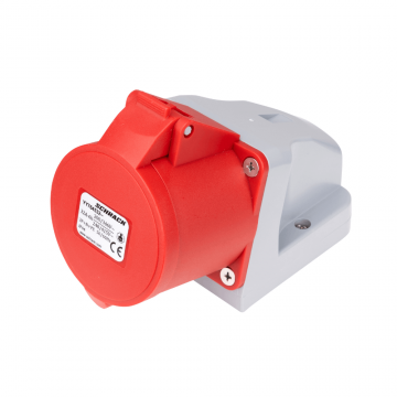 Priza industriala CEE fixa, 5 poli, 32A, 400V, IP44, SCHRACK YY764532